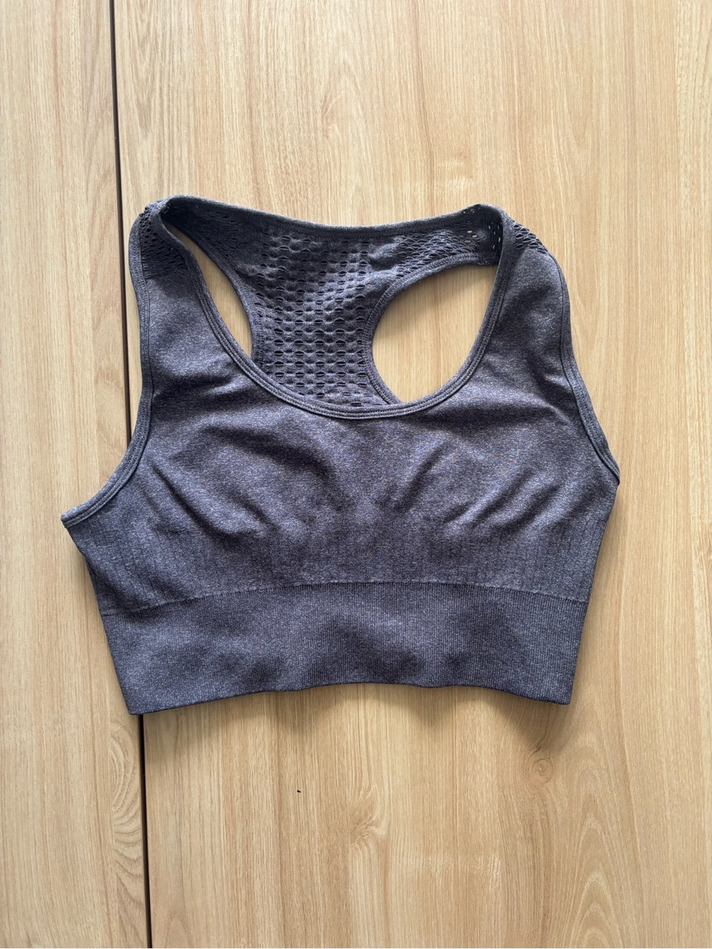 SHEIN Heather Gray Seamless Gym Sports Bra and Leggings Two Piece Set Size S